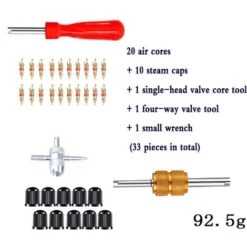 Réparation De Valve De Valve De Pneu Avec Clé De Valve à Tête Double Et Simple Pour Valve Automatique Pour Voiture, Moto, Vélo 7 Réparation De Valve De Valve De Pneu Avec Clé De Valve à Tête Double Et Simple Pour Valve Automatique Pour Voiture, Moto, Vélo -Silverols Magasin 64498868 2