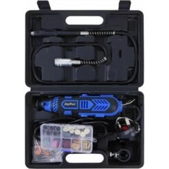 Nouvel Outil Multifonction Mini Meuleuse Outil Rotatif 135W Avec Ensemble D'accessoires De 80 Pièces Et 10000-32000 Tr/min 6 Vitesses Variables Pour Couper, Meuler, Polir, Affûter, Graver -Silverols Magasin 64919638 3