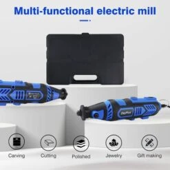 Nouvel Outil Multifonction Mini Meuleuse Outil Rotatif 135W Avec Ensemble D'accessoires De 80 Pièces Et 10000-32000 Tr/min 6 Vitesses Variables Pour Couper, Meuler, Polir, Affûter, Graver -Silverols Magasin 64919638 5