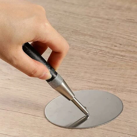 Lot De 2 Poinçons Centraux Automatiques De 12,7 Cm Avec 2 Embouts De Rechange Tension Réglable Pour Métal, Bois, Plastique, Vitre De Voiture 5 Lot De 2 Poinçons Centraux Automatiques De 12,7 Cm Avec 2 Embouts De Rechange Tension Réglable Pour Métal, Bois, Plastique, Vitre De Voiture – Image 3