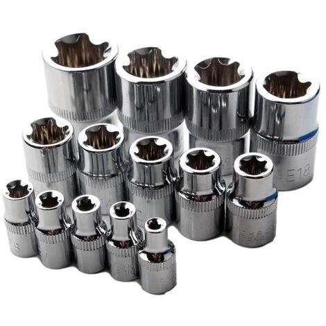Premier® Jeu De Douilles Torx Femelle E Star E4-E24 E-Torx écrou à Douille Hexagonale Externe 14 Pièces 4 Premier® Jeu De Douilles Torx Femelle E Star E4-E24 E-Torx écrou à Douille Hexagonale Externe 14 Pièces – Image 2