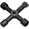 Clé Utilitaire Multifonction, 4 En 1 Multifonctions Croix Clé Pour Radiateurs Gaz Électrique Boîtes De Compteur Robinet Serrure - 72 Mm, Noir -Silverols Magasin 65789658 1