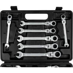 Coffret à Outils, 12 Clés à Cliquet Acier Chrome Vanadium - Boite à Outils, Valise à Outils, Mallette á Outils -Silverols Magasin 66851049 3