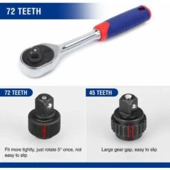 WORKPRO Ensemble De Clés à Cliquet 1/4 De Dégagement Rapide Avec 72 Dents Et Douilles En Cr-V 14 Pièces -Silverols Magasin 67404012 4