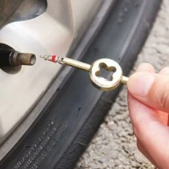 2pcs Clé à Valve Clé à Noyau De Valve De VéLo Clé à Valve De VéHicule éLectrique DéMontage Et Montage De La Clé De DéGonflage Des Pneus Jaune Ephé -Silverols Magasin 67619938 4