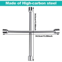Clé En Croix Pour Voiture Clés En Croix 35 35cm Pour Roues Croix Roue Voiture Clé En Croix En Acier à Haute Teneur En Carbone Pour Réparation De Voiture/Vis Hexagonales(Argent) 8 Clé En Croix Pour Voiture Clés En Croix 35 35cm Pour Roues Croix Roue Voiture Clé En Croix En Acier à Haute Teneur En Carbone Pour Réparation De Voiture/Vis Hexagonales(Argent) -Silverols Magasin 67813129 2