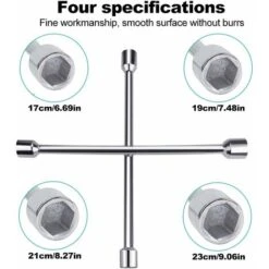 Clé En Croix Pour Voiture Clés En Croix 35 35cm Pour Roues Croix Roue Voiture Clé En Croix En Acier à Haute Teneur En Carbone Pour Réparation De Voiture/Vis Hexagonales(Argent) 9 Clé En Croix Pour Voiture Clés En Croix 35 35cm Pour Roues Croix Roue Voiture Clé En Croix En Acier à Haute Teneur En Carbone Pour Réparation De Voiture/Vis Hexagonales(Argent) -Silverols Magasin 67813129 3