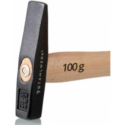 Marteau/marteau De Serrurier De Haute Qualité 100g Avec Tête Robuste En Acier Forgé, Poids équilibré, Poignée Ergonomique En Bois D'hickory Très Résistant -Silverols Magasin 68566798 3
