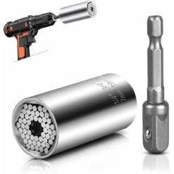 Déstockage Clé à Douille Clé Universelle Écrou Universel Clé à Douille Universelle Outils à Main Multifonctions Réparation Adaptateur Outils De Réparation Outils Pour Pinces 7-19mm Avec Adaptateur