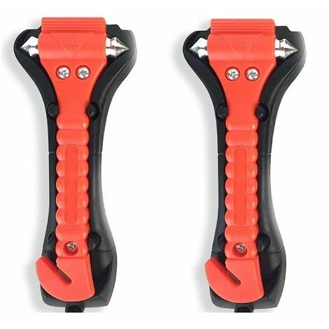 GP 2Pcs Marteaux De Secours Avec Brise-Vitre Et Coupe-Ceinture Pour Voiture-Grand Voiture Deux-en-un Marteau De Sauvetage Marteau D'évacuation Incendie Marteau Brise-vitre De Voiture 3 GP 2Pcs Marteaux De Secours Avec Brise-Vitre Et Coupe-Ceinture Pour Voiture-Grand Voiture Deux-en-un Marteau De Sauvetage Marteau D'évacuation Incendie Marteau Brise-vitre De Voiture