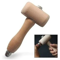 Beech Wood Mallet Hammer Tool,Triumph Wood Carving Hammer Leather Craft Carving