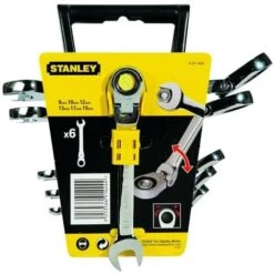 STANLEY 6 Clés Mixtes A Cliquet A Tete Indexable