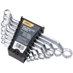 Deli Jeu De Cles A Oeil Double Anneau Polygonales Contre Coudees De 6 à 22 Mm