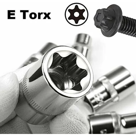 Déstockage Lot De 14 Douilles Torx Femelles E4-E24 E-Torx Hexagonales 6 Déstockage Lot De 14 Douilles Torx Femelles E4-E24 E-Torx Hexagonales – Image 4