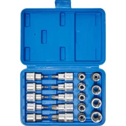Coffret Douilles Embouts Torx 19 Pièces - Set De Douilles Embouts, Boîte 19 Pièces, Jeu De Clé à Douille -Silverols Magasin 7514583 3