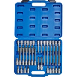 Ensemble De Clé à Douille Embouts Torx Mâle Longues / Courtes 32 Pcs - Set De Douilles Embouts, Boîte 32 Pièces, Jeu De Clé à Douille 8 Ensemble De Clé à Douille Embouts Torx Mâle Longues / Courtes 32 Pcs - Set De Douilles Embouts, Boîte 32 Pièces, Jeu De Clé à Douille -Silverols Magasin 7514589 3