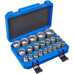 Coffret à Outils 21 Pièces Clé à Douille Femelle - Set De Douilles Embouts, Boîte 21 Pièces, Jeu De Clé à Douille