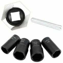 Lot De 5 Douilles Torsadées 1/2" Pour Retirer Les écrous De Roue Endommagés, 17 Mm, 19 Mm, 21 Mm Et 22 Mm,Fonepro 9 Lot De 5 Douilles Torsadées 1/2" Pour Retirer Les écrous De Roue Endommagés, 17 Mm, 19 Mm, 21 Mm Et 22 Mm,Fonepro -Silverols Magasin 76329849 3