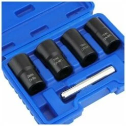 Lot De 5 Douilles Torsadées 1/2" Pour Retirer Les écrous De Roue Endommagés, 17 Mm, 19 Mm, 21 Mm Et 22 Mm,Fonepro 11 Lot De 5 Douilles Torsadées 1/2" Pour Retirer Les écrous De Roue Endommagés, 17 Mm, 19 Mm, 21 Mm Et 22 Mm,Fonepro -Silverols Magasin 76329849 5