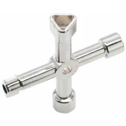 Clé Utilitaire Multifonction, 4 En 1 Multifonctions Croix Clé Pour Radiateurs Gaz Électrique Boîtes De Compteur Robinet Serrure - 72 Mm, Argent 9 Clé Utilitaire Multifonction, 4 En 1 Multifonctions Croix Clé Pour Radiateurs Gaz Électrique Boîtes De Compteur Robinet Serrure - 72 Mm, Argent -Silverols Magasin 76528555 3