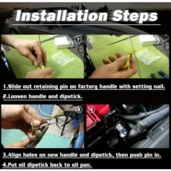 General Motors Jauge D'huile Poignée De Traction Huile Moteur Poignée De Traction Billette D'aluminium Remplacement Automatique Modification Décoration 1 Pièces -Silverols Magasin 79469927 5