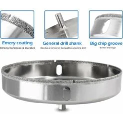 MINKUROW 100mm Profondeur De Coupe Diamant Scie Forets Pour Verre Céramique Marbre Porcelaine Carrelage Granit Quartz Pierre Précieuse -Silverols Magasin 80445484 2