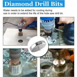 MINKUROW 100mm Profondeur De Coupe Diamant Scie Forets Pour Verre Céramique Marbre Porcelaine Carrelage Granit Quartz Pierre Précieuse -Silverols Magasin 80445484 5