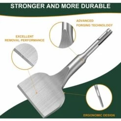 Burin Carrelage SDS Plus, Burin [165x75 Mm] Courbure à 25°, Burin Plat Carrelage, Burin à Carrelage Professionnel Pour Tous Les Marteaux à Percussion SDS Plus Et Marteau électrique READCLY -Silverols Magasin 80908273 4