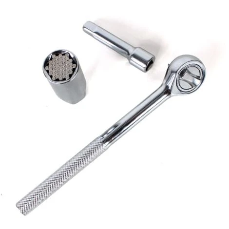 Clé à Cliquets Universelle - Chrome Vanadium - S'adapte à Tous Les Types De Boulons Et Ecrous De 6 à 21 Mm 3 Clé à Cliquets Universelle - Chrome Vanadium - S'adapte à Tous Les Types De Boulons Et Ecrous De 6 à 21 Mm