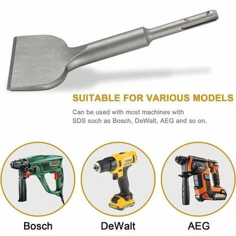 Burin SDS PLUS Carrelage, 165mm X 75mm Versailles Série D'élargissement De Haute Qualité, Ciseau à Tuiles Courbé Ciselé Pour La Céramique Et Les Carreaux De Sol 6 Burin SDS PLUS Carrelage, 165mm X 75mm Versailles Série D'élargissement De Haute Qualité, Ciseau à Tuiles Courbé Ciselé Pour La Céramique Et Les Carreaux De Sol – Image 4