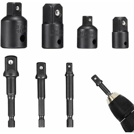 Aunrtb 7 Pièces Douille à Cliquet Convertisseur RéDucteurs Adaptateurs Ensemble D'Outils 1/2"3/8" 1/4"+ Foret Avec Adaptateur à Tige Hexagonale 1/4" 3/8"1/2" 3 Aunrtb 7 Pièces Douille à Cliquet Convertisseur RéDucteurs Adaptateurs Ensemble D'Outils 1/2"3/8" 1/4"+ Foret Avec Adaptateur à Tige Hexagonale 1/4" 3/8"1/2"