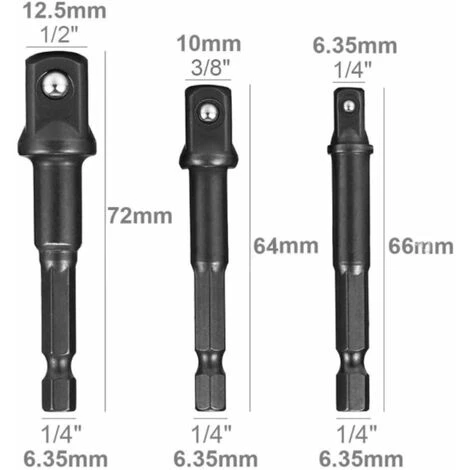 Aunrtb 7 Pièces Douille à Cliquet Convertisseur RéDucteurs Adaptateurs Ensemble D'Outils 1/2"3/8" 1/4"+ Foret Avec Adaptateur à Tige Hexagonale 1/4" 3/8"1/2" 5 Aunrtb 7 Pièces Douille à Cliquet Convertisseur RéDucteurs Adaptateurs Ensemble D'Outils 1/2"3/8" 1/4"+ Foret Avec Adaptateur à Tige Hexagonale 1/4" 3/8"1/2" – Image 3