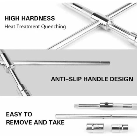 Clé En Croix Roue Voiture Économie,de Travail En Croix De Voiture Enlever L'outil De Réparation De Douille De Clé De Pneu 5 Clé En Croix Roue Voiture Économie,de Travail En Croix De Voiture Enlever L'outil De Réparation De Douille De Clé De Pneu – Image 3
