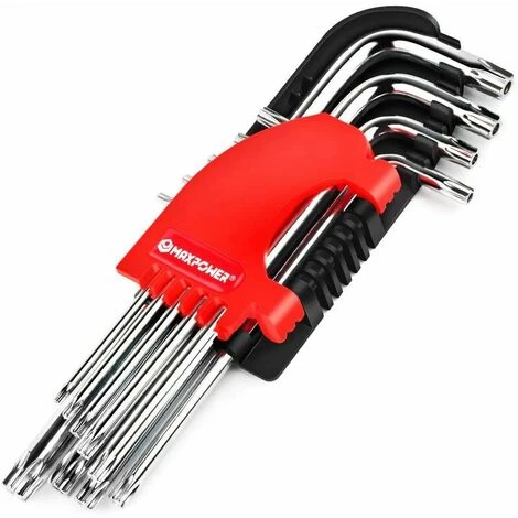 Clé Torx Lot De 9 Clés Allen Clés Allen Manche Long Inviolable Star Torque Torque Outil De Réparation Avec Support De Rangement 3 Clé Torx Lot De 9 Clés Allen Clés Allen Manche Long Inviolable Star Torque Torque Outil De Réparation Avec Support De Rangement