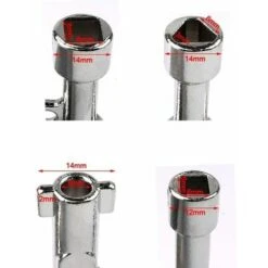 OAAO Clé Utilitaire Multifonctionnelle à 4 Voies, Triangle En Acier Inoxydable/clé Carrée Universelle En Forme De Croix Pour L'ouverture De La Vanne De L'armoire D'ascenseur électrique De Train -Silverols Magasin 87201504 2