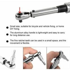 RUIOIU 1-25Nm Réglable Petite Clé Dynamométrique Vélo Jeu De Clés à Douille 10 RUIOIU 1-25Nm Réglable Petite Clé Dynamométrique Vélo Jeu De Clés à Douille -Silverols Magasin 87203331 4
