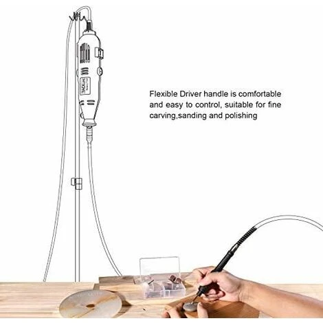 TACKLIFE Outil Rotatif, Outil Multifonction 135 W Avec 60 Accessoires, 10 000 à 32 000 Tr/min, Idéal Pour La Gravure, La Coupe, Le Polissage, Le Meulage, Le Perçage, Etc.t - RTD34AC 6 TACKLIFE Outil Rotatif, Outil Multifonction 135 W Avec 60 Accessoires, 10 000 à 32 000 Tr/min, Idéal Pour La Gravure, La Coupe, Le Polissage, Le Meulage, Le Perçage, Etc.t - RTD34AC – Image 4