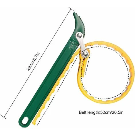 Cle A Filtre A Huile - Cle Multifonction En Caoutchouc De 9 Po Outil Manuel A Tube Reglable (jaune) 4 Cle A Filtre A Huile - Cle Multifonction En Caoutchouc De 9 Po Outil Manuel A Tube Reglable (jaune) – Image 2