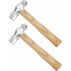 2pcs Marteau à Panne Ronde Marteau En Acier Au Carbone Marteau à Bijoux En Métal Marteau En Métal Double Face Marteau En Acier Portatif Pour Estampage De Réparation De Formage De Métal