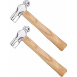 2pcs Marteau à Panne Ronde Marteau En Acier Au Carbone Marteau à Bijoux En Métal Marteau En Métal Double Face Marteau En Acier Portatif Pour Estampage De Réparation De Formage De Métal