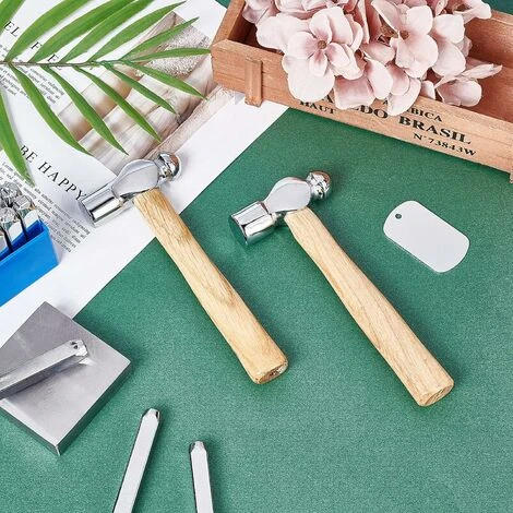 2pcs Marteau à Panne Ronde Marteau En Acier Au Carbone Marteau à Bijoux En Métal Marteau En Métal Double Face Marteau En Acier Portatif Pour Estampage De Réparation De Formage De Métal 4 2pcs Marteau à Panne Ronde Marteau En Acier Au Carbone Marteau à Bijoux En Métal Marteau En Métal Double Face Marteau En Acier Portatif Pour Estampage De Réparation De Formage De Métal – Image 2