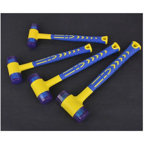 Maillet Caoutchouc, Marteau Caoutchouc Avec Manche En Fibre De Verre Antidérapant, Avec Double Face Souple 4 Maillet Caoutchouc, Marteau Caoutchouc Avec Manche En Fibre De Verre Antidérapant, Avec Double Face Souple – Image 2