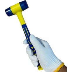 Maillet Caoutchouc, Marteau Caoutchouc Avec Manche En Fibre De Verre Antidérapant, Avec Double Face Souple 10 Maillet Caoutchouc, Marteau Caoutchouc Avec Manche En Fibre De Verre Antidérapant, Avec Double Face Souple -Silverols Magasin 88720889 4