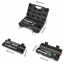 2-24N.m 1/4 Pouce Drive 15 PCS Clé Dynamométrique Préréglée Ensemble D'embouts De Clé Dynamométrique à Dégagement Rapide Mini Clé Dynamométrique Réglable Portable Ménage Vélo Voiture Auto Réparations -Silverols Magasin 89256876 4