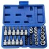 34PCS E-Torx Sockets Bit Set Male Female E-Torx Bits 3/8 '' '5/16' 'Kit Drive Ith Box -Silverols Magasin 90554253 1