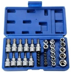 34PCS E-Torx Sockets Bit Set Male Female E-Torx Bits 3/8 '' '5/16' 'Kit Drive Ith Box