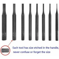 Lot De 8 Chasse-goupilles, Kit D'armurerie, Outil De Réparation Avec Support Pour Automobile, Réparation De Montres, Bijoux Et Artisanat. -Silverols Magasin 90672758 4