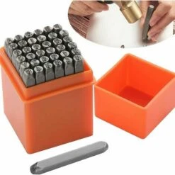 36 Pi��ces Lettres Et Chiffres �� Frapper, 3mm Poinon Lettre Metal, A-Z Et 0-9 Lettre A Frapper Metal, Chiffre �� Frapper Pour Estampage Du M��tal, Du Plastique, Du Bois, Du Cuir -Silverols Magasin 91240727 4
