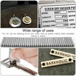 36 Pi��ces Lettres Et Chiffres �� Frapper, 3mm Poinon Lettre Metal, A-Z Et 0-9 Lettre A Frapper Metal, Chiffre �� Frapper Pour Estampage Du M��tal, Du Plastique, Du Bois, Du Cuir -Silverols Magasin 91240727 5