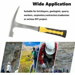 Marteau, Pic à Roche, Double Tête, Bouche Plate, Enquête Géologique, Outil Minier, Marteau à Bec De Canard, Tête Plate Pointue (tête De Marteau 500 G) 11 Marteau, Pic à Roche, Double Tête, Bouche Plate, Enquête Géologique, Outil Minier, Marteau à Bec De Canard, Tête Plate Pointue (tête De Marteau 500 G) -Silverols Magasin 91240955 5
